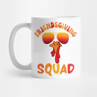 Friendsgiving squad turkey face Mug